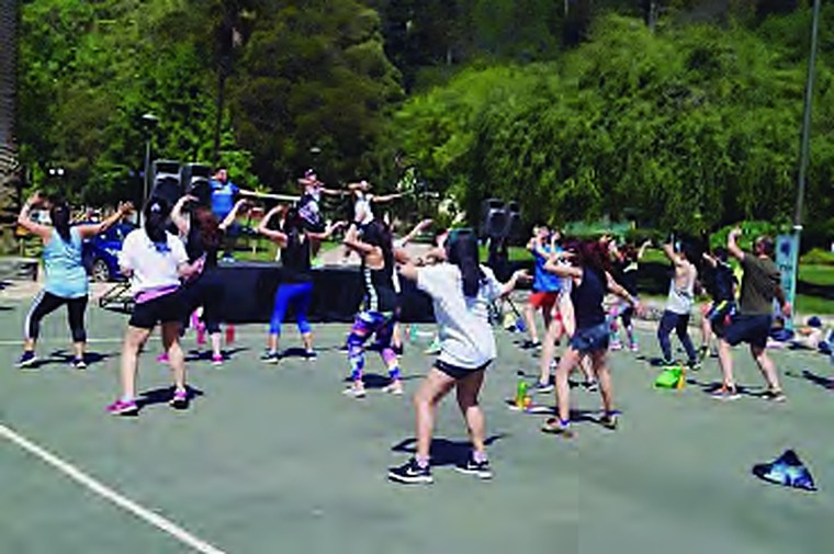 Actividad de difusión deportiva en el Parque Ecuador